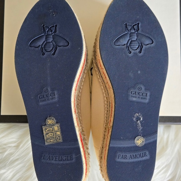 Gucci Canvas Logo Lace-Up Platform Espadrilles - Picture 7 of 7